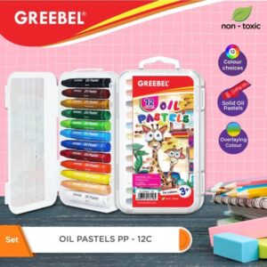 GREEBEL Oil Pastel 12 Warna Non Toxic - Crayon Mewarnai