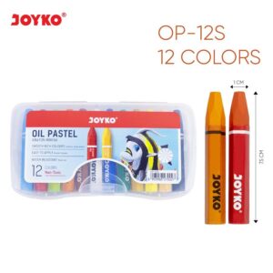 Joyko Oil Pastel 12 Warna untuk Seni dan Alat Tulis
