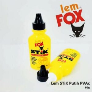 Lem Fox Stik PVAC Botol 60 gram - Perekat Serbaguna Kayu, Karton, Kertas, Kain