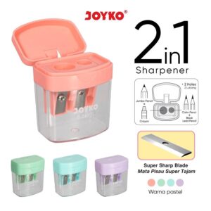 Rautan Pensil 2 Lubang Joyko B-24 2 in 1 - Sharpener Pencil