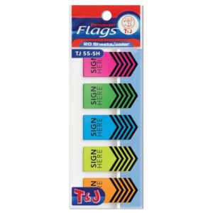 Sign Here Sticky Note Tom & Jerry (1 Pad Isi 5 Warna) Stiker penanda tanda tangan