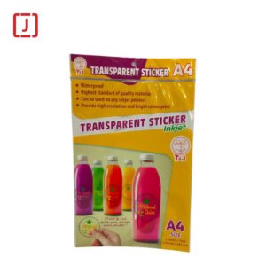 Tom & Jerry Kertas Stiker Label Transparant A4 Inkjet (1 Pack isi 5 Sheets)