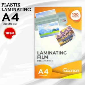 Plastik Laminating A4 100 Micron Amanda Laminating A4 - Plastik untuk Mesin laminating
