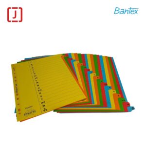 Bantex Cardboard Divider A4 20 Pages A-Z 6043 Pembatas Binder Bantex Bahan Karton