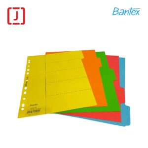 Bantex Cardboard Divider A4 5 Warna 6045 Pembatas Binder Bantex A4 Bahan Karton