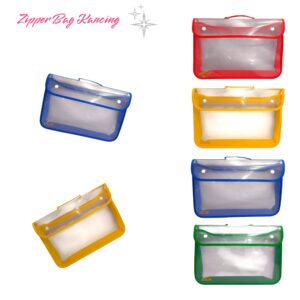 Cerdas Map Plastik Zipper Bag Kancing Dua Tenteng Atas Folio 2080