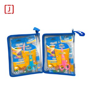 Agatis Paket Alat Tulis Sekolah Agatis Eco Kreatif Set Isi 8 Item Termasuk Pensil Pensil Warna dan Gunting dengan Tas Biru