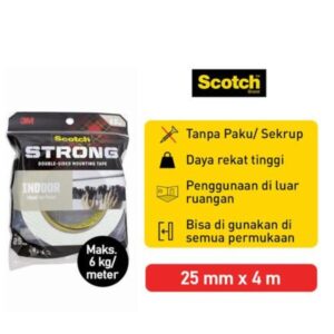 3M Double Tape Scotch Strong Indoor 110-M25 25mm x 4m