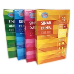 Sinar Dunia Kertas HVS Warna F4 70 gr ( isi 500 lembar )