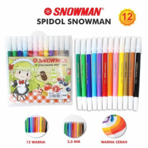 Snowman Spidol Kecil 12 Warna