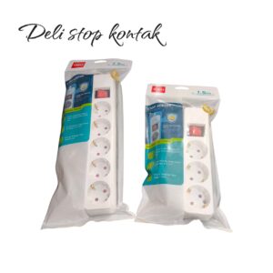 Deli Stop Kontak 3 & 5 Lubang Varian Saklar 1.5m