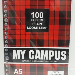 Kiky Loose Leaf A5 Tanpa Garis (Pak Isi 100 Lembar) Kertas Isi Binder