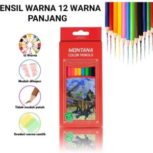 Montana Pensil Warna 12 Color Panjang TH-700