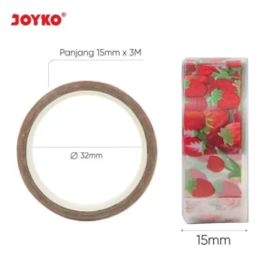 Joyko Washi Tape 15mm x 3m WT-108 (Isi 5 roll)